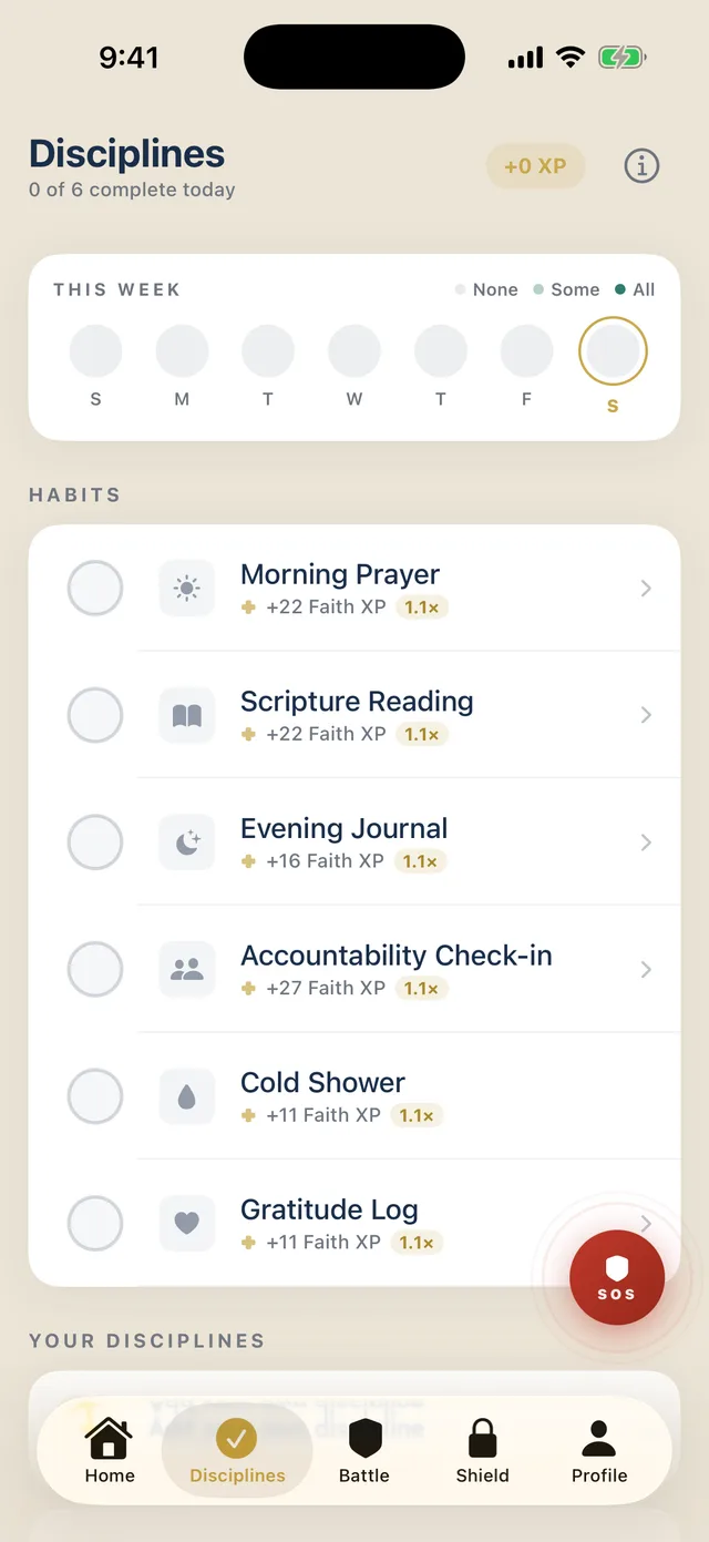 Disciplines that form habits